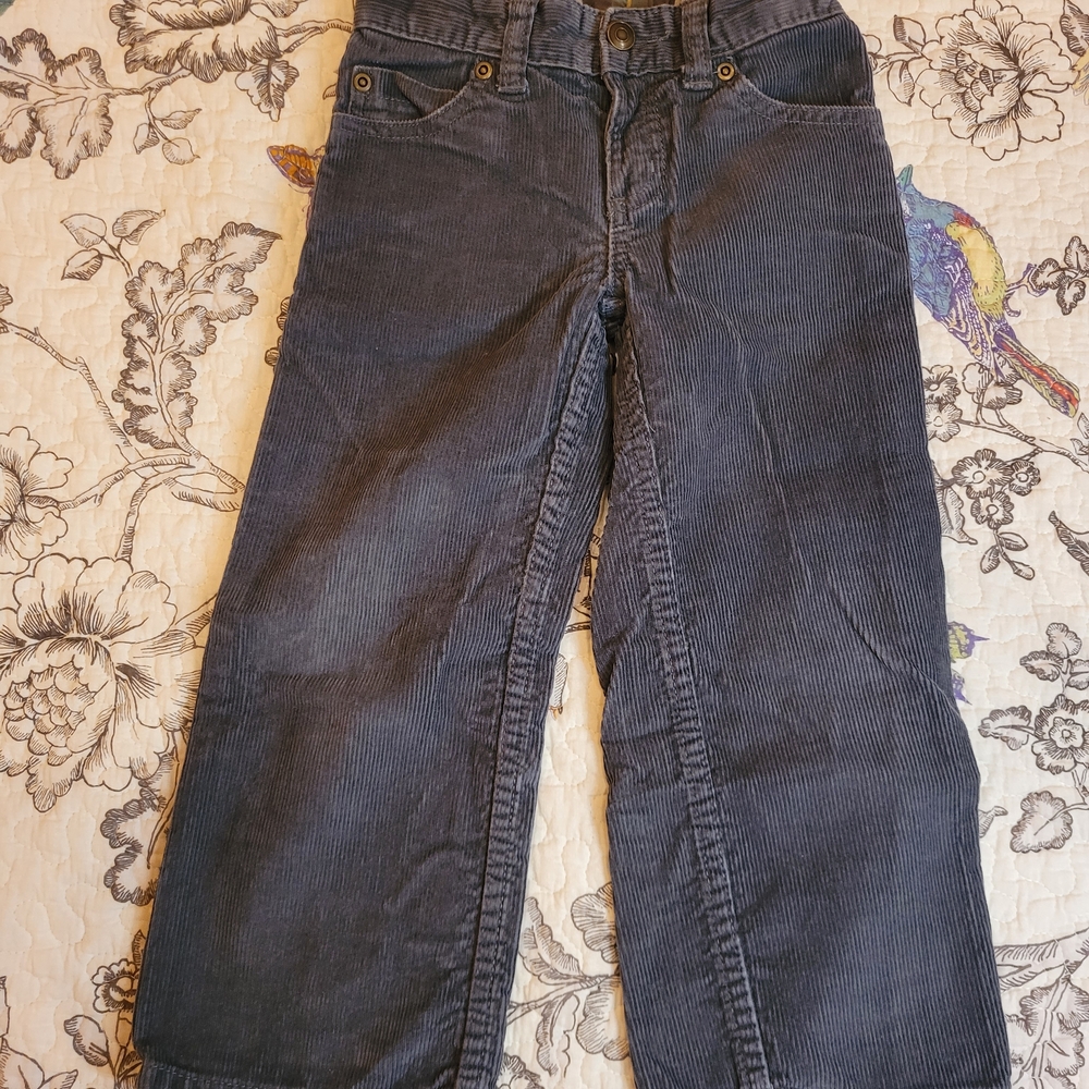Carter's Gray/Blue Courderoy Pants Adjustable Waist Sz 3T